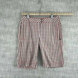 Annika Cutter & Buck Womens golf shorts size 8 plaid 2638